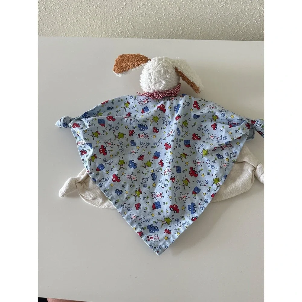 Kathe Kruse Puppy Dog‎ Security Blanket Car Blue Vehicles Cotton Flannel Knotted